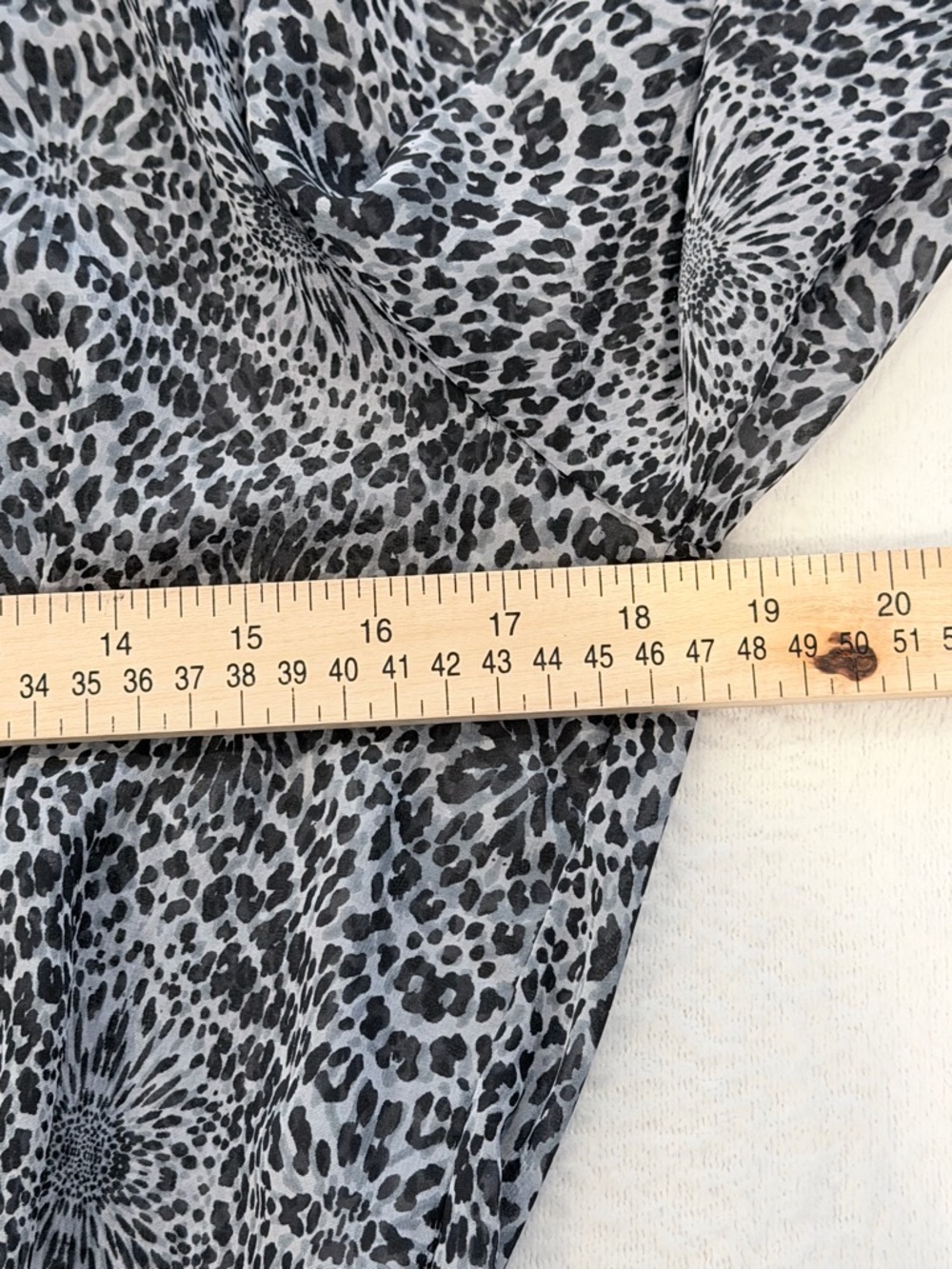 Wish Black White Animal Print Blouse Peplum Gold Button Front Large - Picture 9 of 11